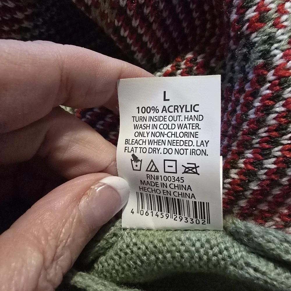 Heart To Tail Dog Knit Sweaters LG Plaid Set of 2 Red Green Winter Warm Walk